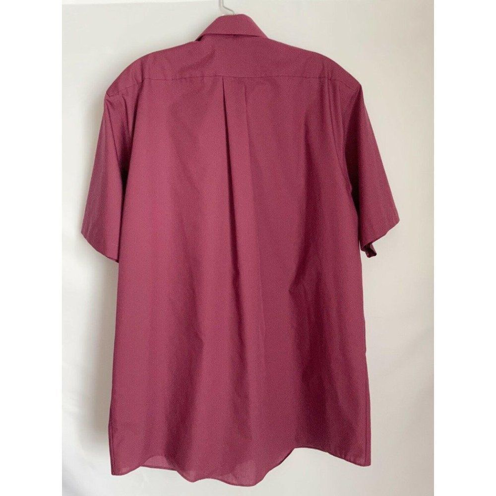 🟢Stafford Wrinkle Free Oxford Mens Size 16 Short Sl - Picture 5 of 6